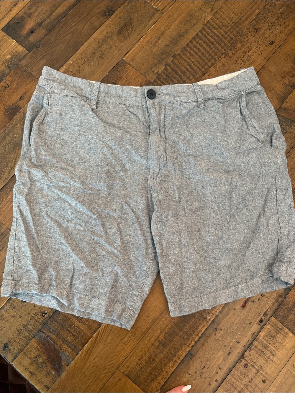 H&M Heather Gray Flat Front Chino Shorts
